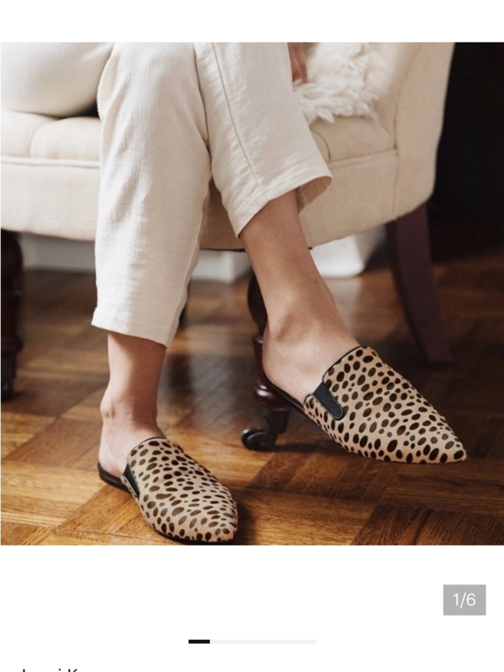 Jenni Kayne calf hair leopard print leather mules 7